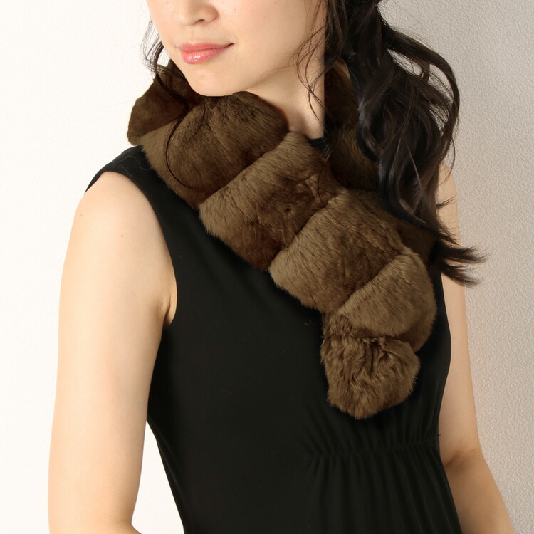 楽天市場】【40%offクーポン】チンチラ ファー マフラー バネクリップ