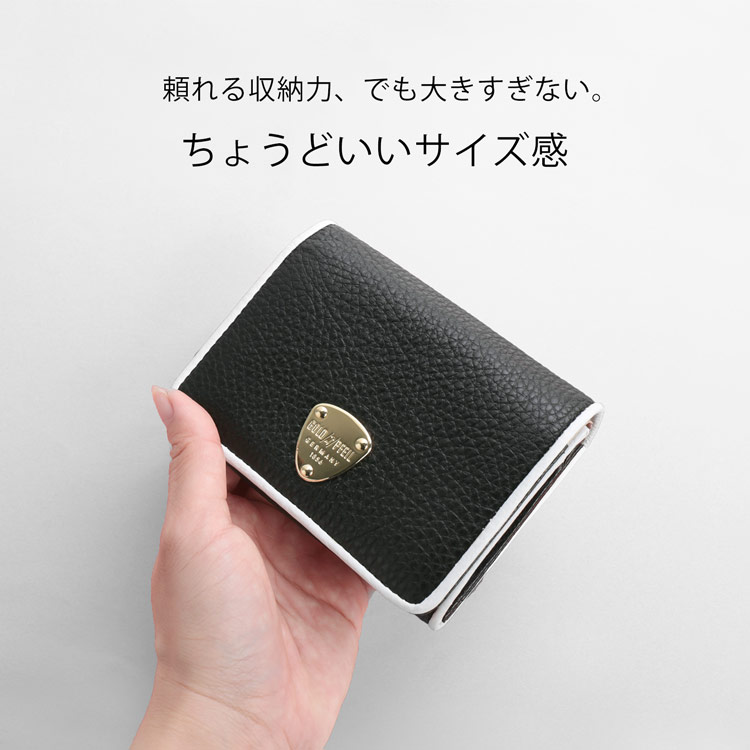 楽天市場】折り財布 レディース 本革 ブランド バイカラー 牛革 財布