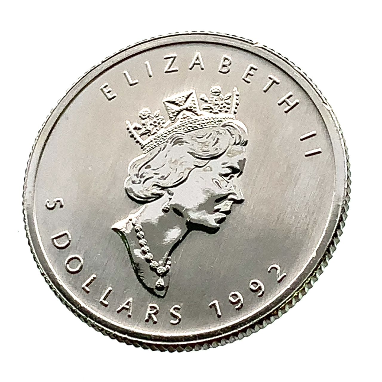 旧エリザベス女王デザインのメイプルリーフ銀貨入りブリスタパック2点