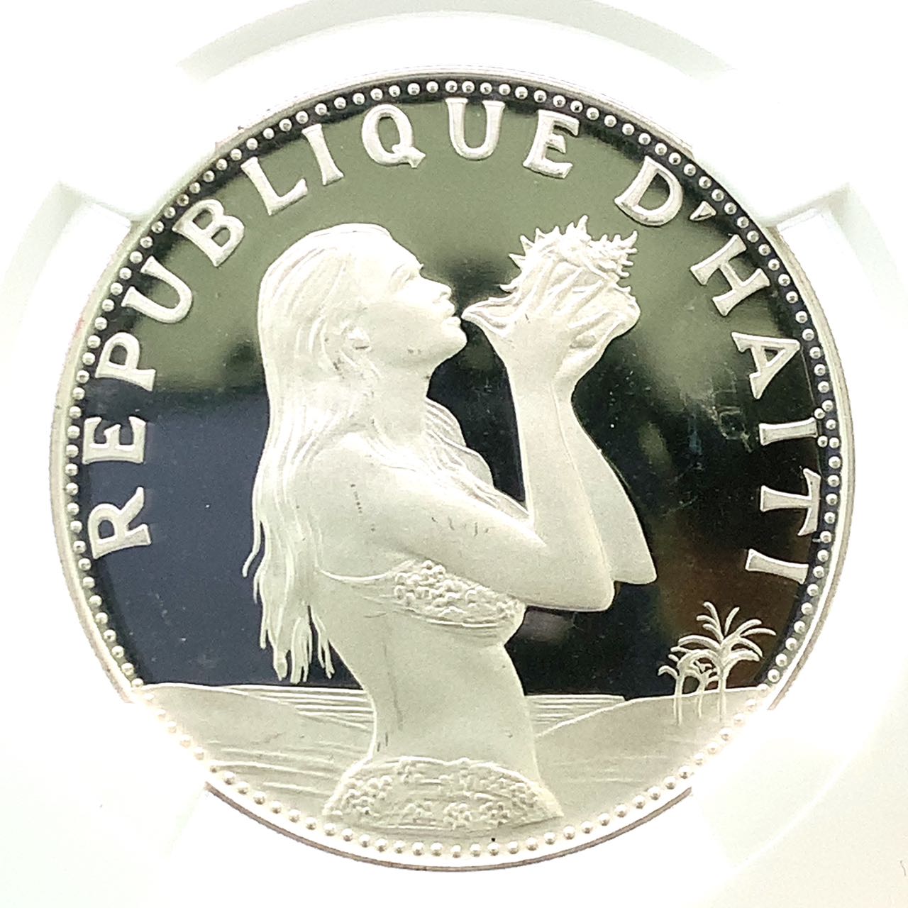 NGC-MS68 ハイチ 1981 世界食糧デー記念 銀貨 50Gourdes NGC-MS68