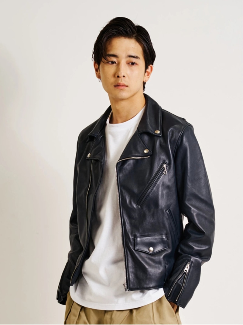 楽天市場】【SALE／40%OFF】(M)JACKROSE/JE 22.21 LAMB LEATHER DOUBLE