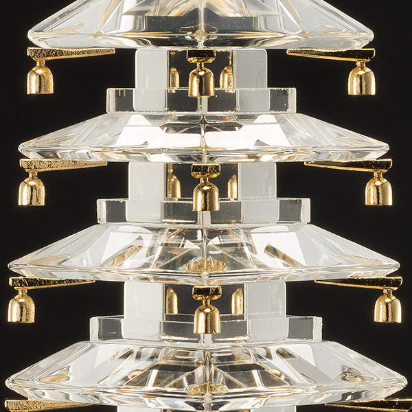 伝統工芸士 田中保山作 水晶製 『五重塔』 オブジェ 彫刻 163966969_o5