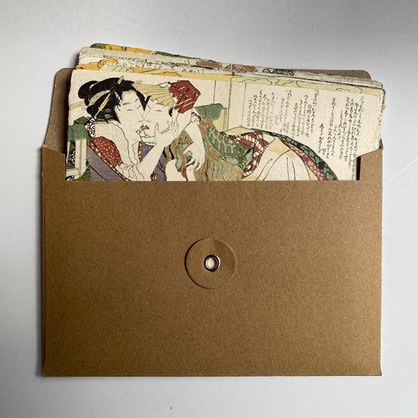 工芸画】伝・葛飾北斎筆【春草図】春画◇複製画 美人画 掛軸 伝・葛飾