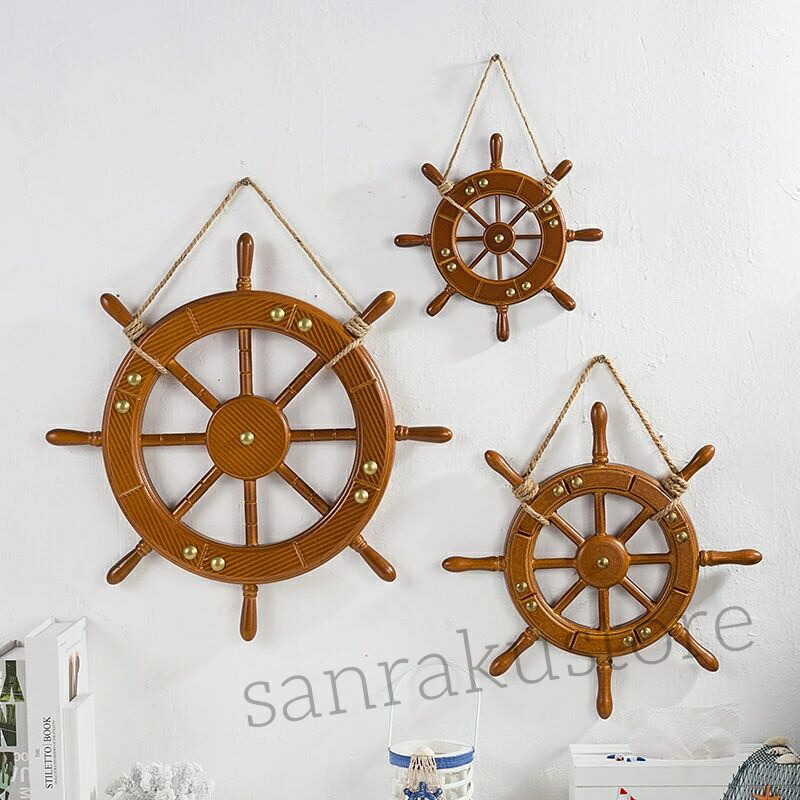 楽天市場】【送料無料】木製舵輪 ハンドル 本格船舵 海賊風 地中海
