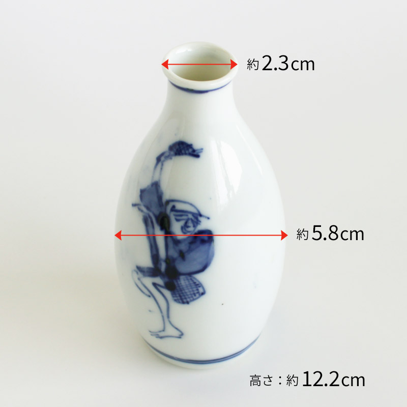 南京染付唐子徳利 南京染付唐子徳利