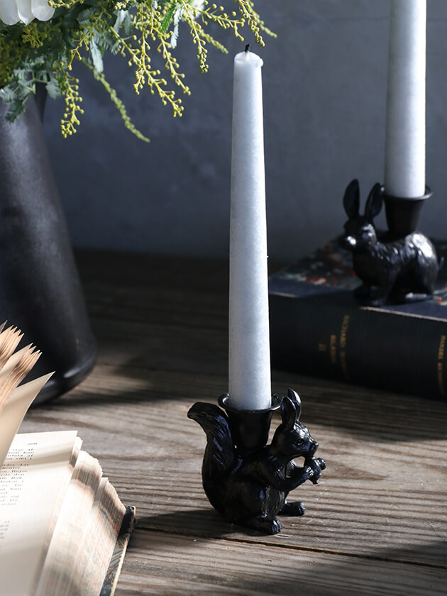 楽天市場】キャンドルホルダー SQUIRREL ブラック Nordal // 黒