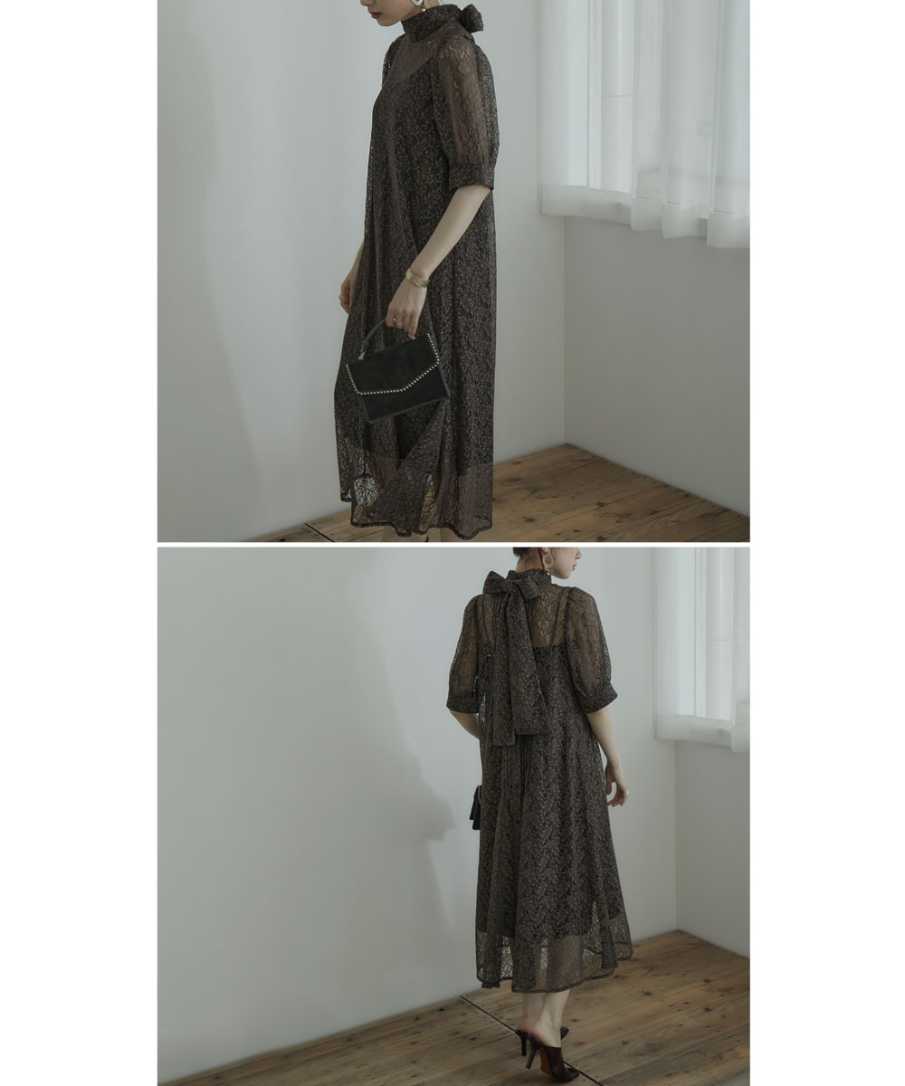 楽天市場】インナー付きバックリボンレースドレス ドレス ワンピース