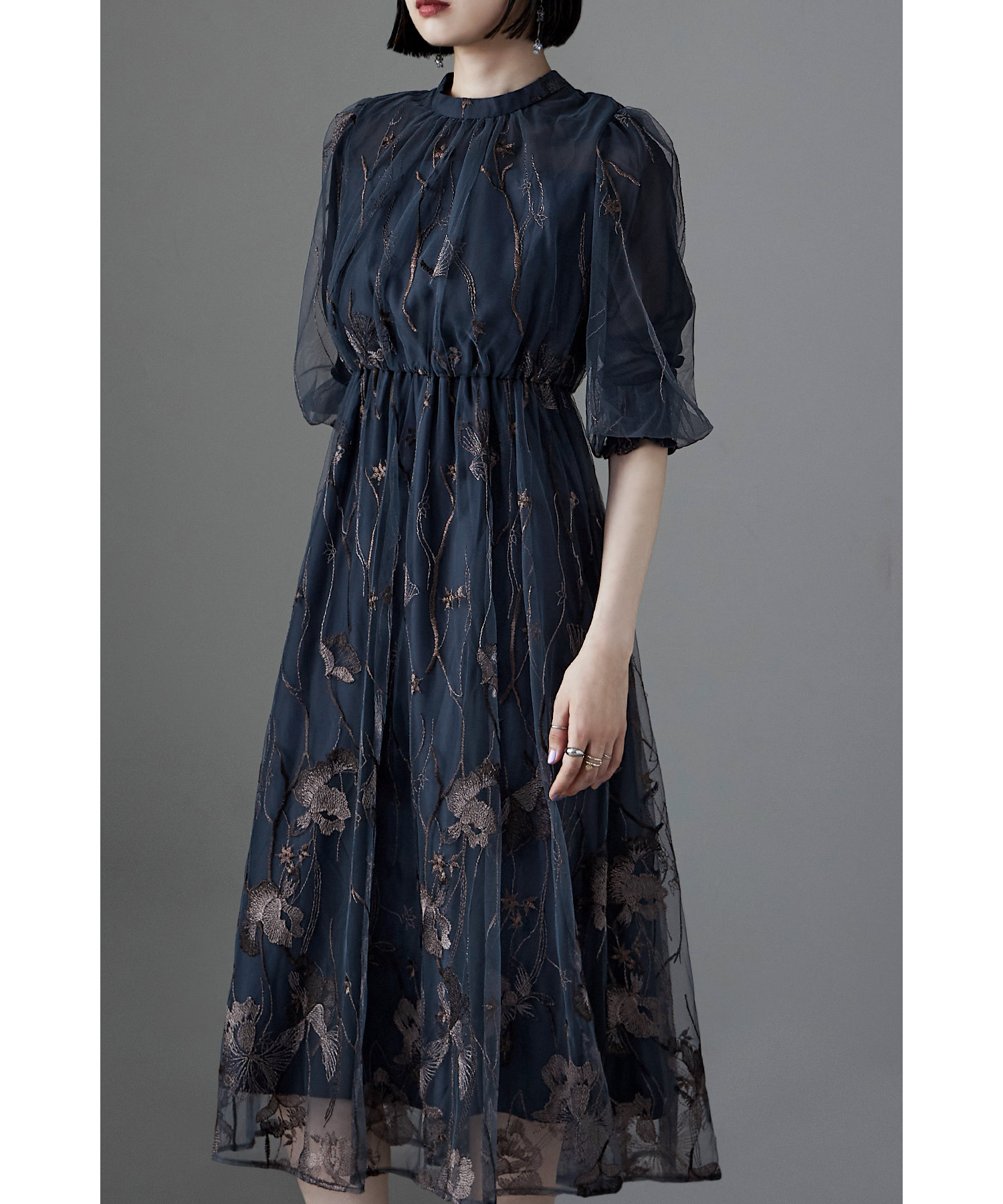 楽天市場】刺繍レースワンピース ドレス フォーマル 結婚式 二次会