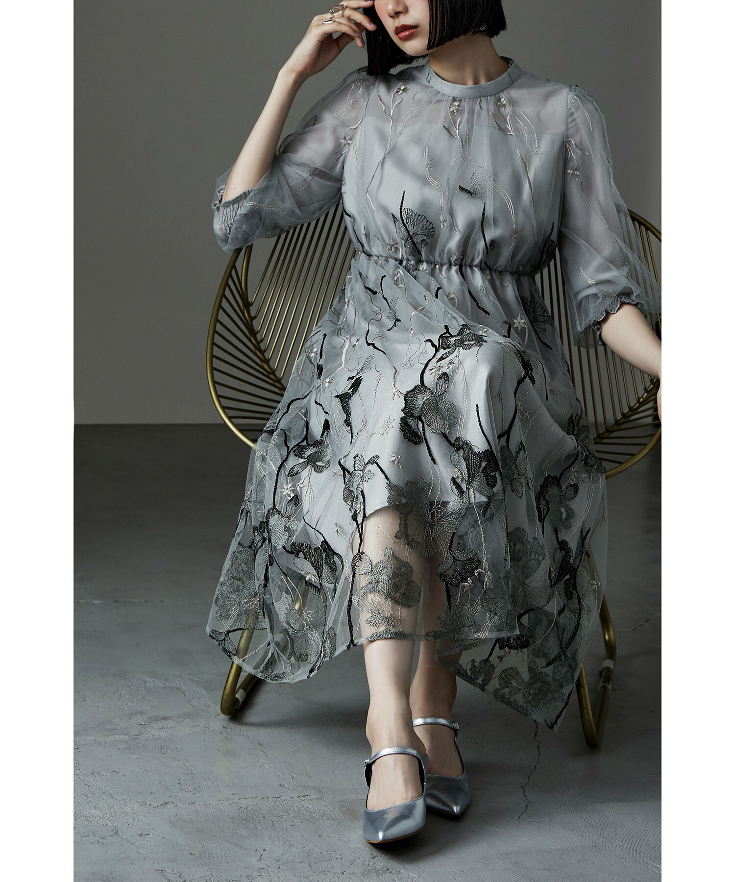 楽天市場】刺繍レースワンピース ドレス フォーマル 結婚式 二次会