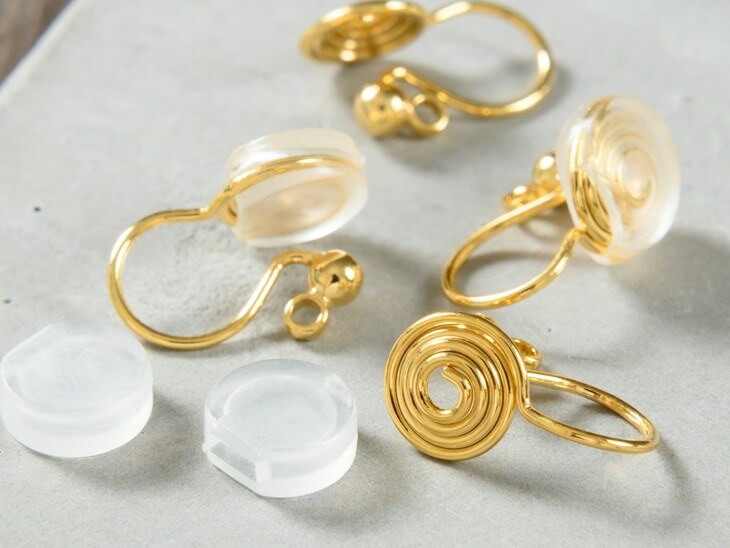 K14WG イヤリング カン付き 空枠 ニッケルフリー 14金 DIY K14WG