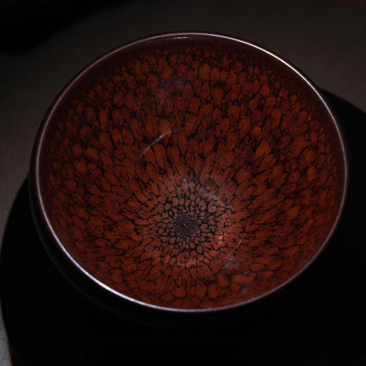 中国古美術・宋建窯風・曜変七彩天目茶碗・抹茶碗・茶道・茶碗・油