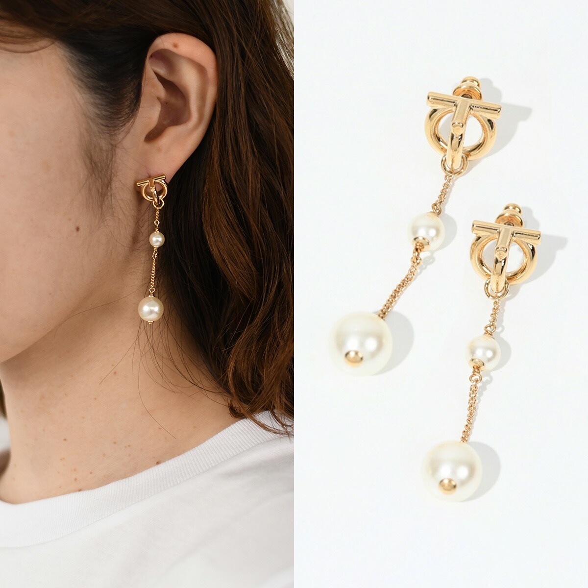 楽天市場】FERRAGAMO フェラガモ ピアス アクセサリー ガンチーニ