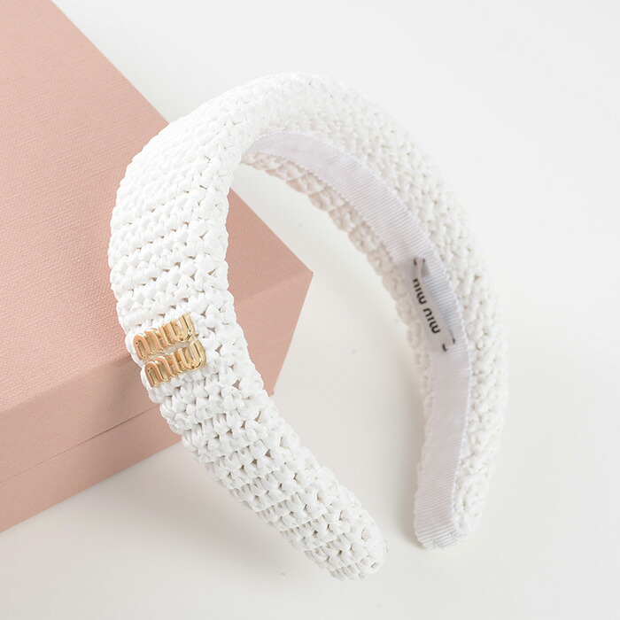 楽天市場】MIU MIU ミュウミュウ ヘアアクセサリー カチューシャ