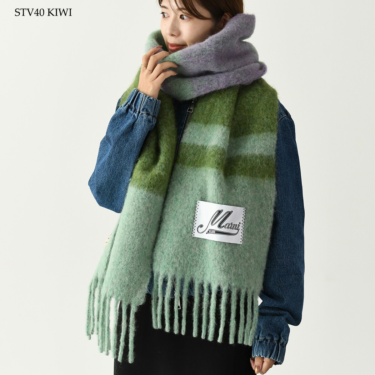 楽天市場】MARNI マルニ マフラー ストライプ アルパカ・モヘア製