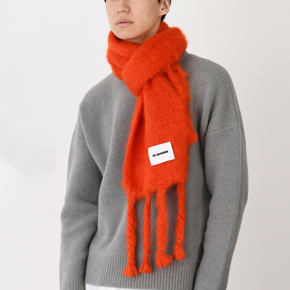 楽天市場】JILSANDER ジルサンダー マフラー ナローウールブレンド