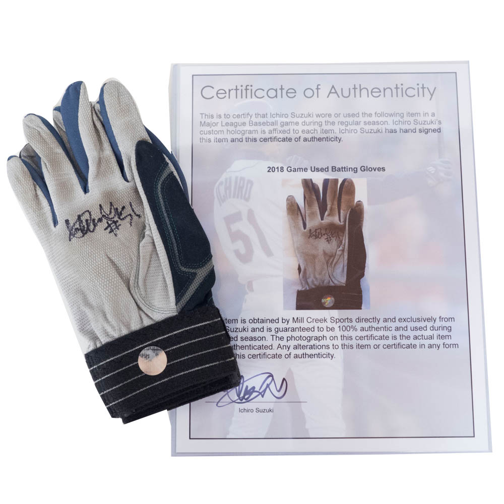 イチロー 2012年 マリナーズ 直筆サイン入りバッティンググローブ MLB