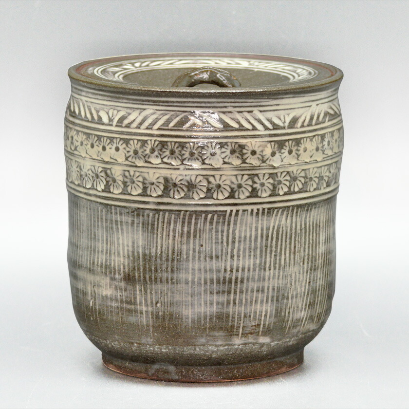 P804水指『平安開山造』『礼賓手三嶋』『末広水指』共箱茶道具