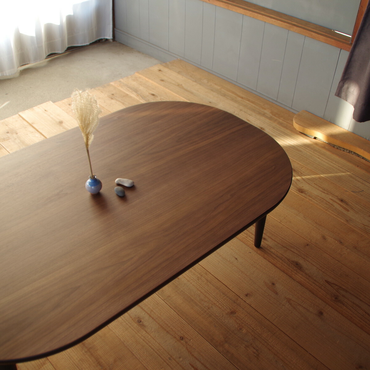 楽天市場】miuこたつ 楕円形 120×70ナラ|ウォールナット|北欧|和風