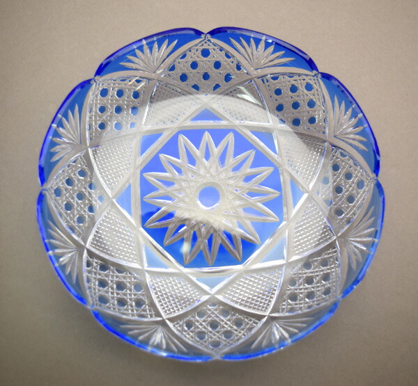 アンティーク 菱宝切子 薩摩切子 グラス カメイガラス 共箱付き 【公式