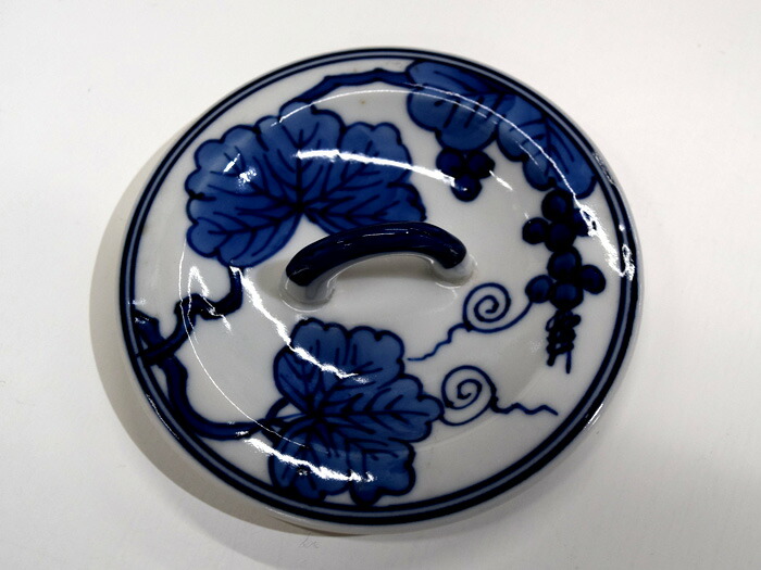 茶道具 京焼 染付水指 手塚景雲作 茶道具 京焼 染付水指 手塚景雲作