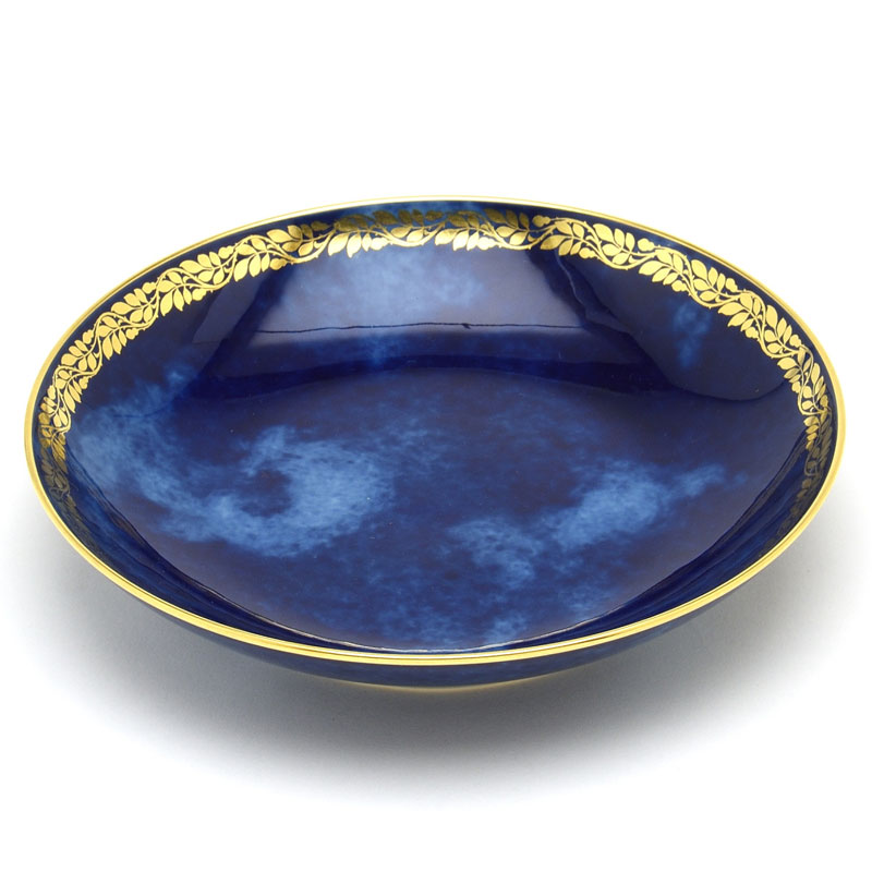 楽天市場】セーブル 深皿 クープ キューペルセーブルブルー雲模様 24K