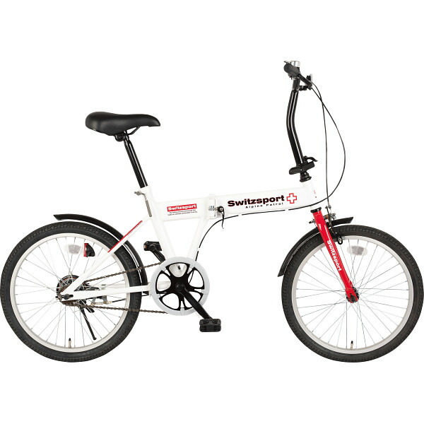 Switzsport LSW-H16 折りたたみ自転車 ホワイト/レッド スウィツ