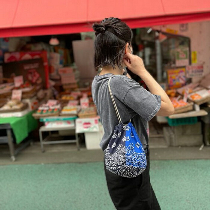 楽天市場】TRIBECA 巾着 バッグ バンダナ柄 おしゃれ トライベッカ