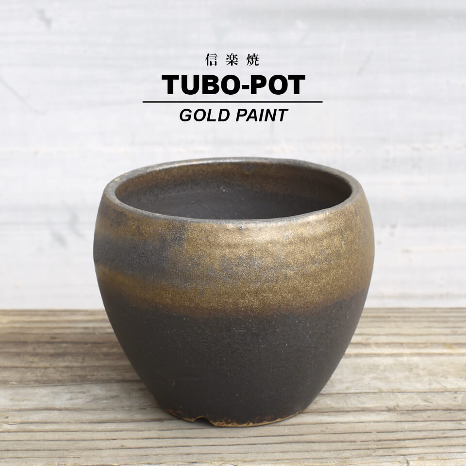 楽天市場】KAMIYAMA -TUBOPOT-【金彩】10cm×10.5cm かみ山陶器 3号