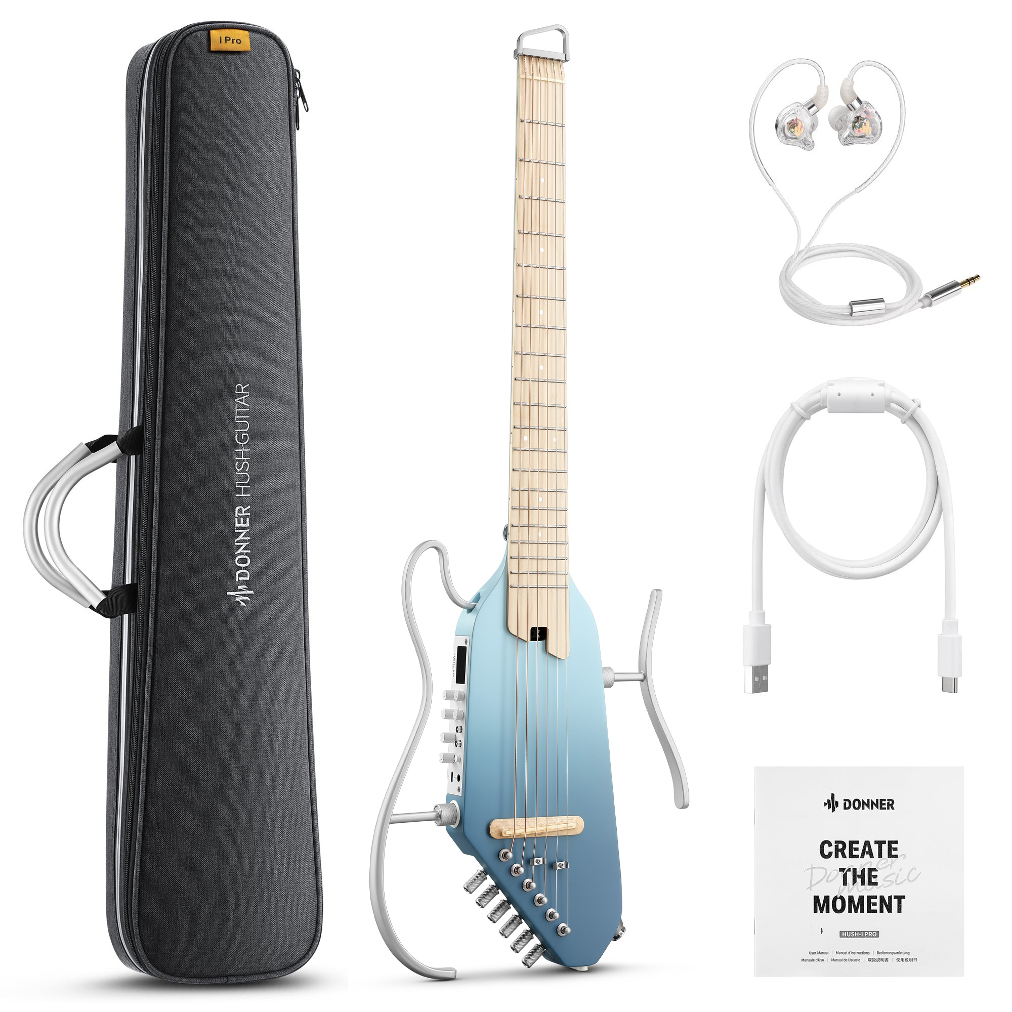 楽天市場】Donner HUSH-I Pro サイレントアコースティックギター