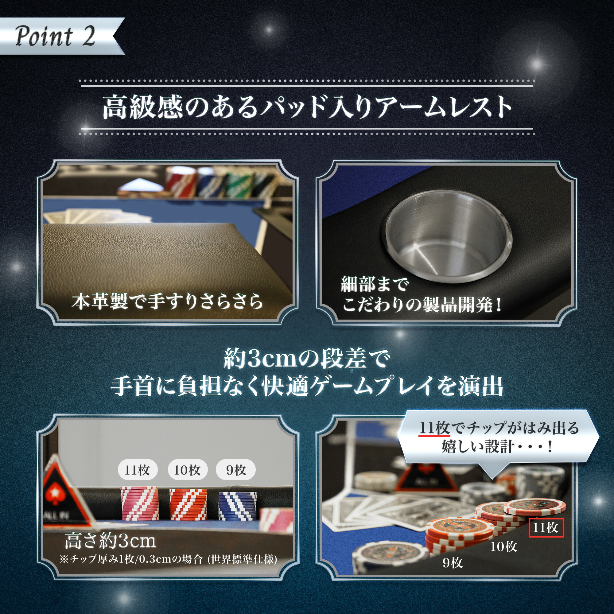 楽天市場】【P5倍!】 TiltPlay ポーカーテーブル 折りたたみ 10人対応