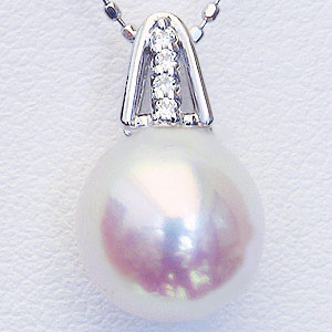 楽天市場】パール ペンダントトップ プラチナ pt900 本真珠 あこや