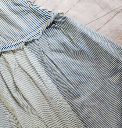 デニムダンガリー DENIM DUNGAREE ヒッコリーリメイクパンツ 01 DENIM