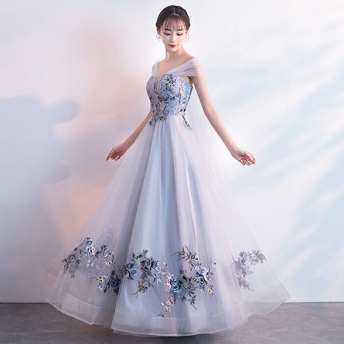 楽天市場】イブニングドレス カラードレス 演奏会 パーティードレス