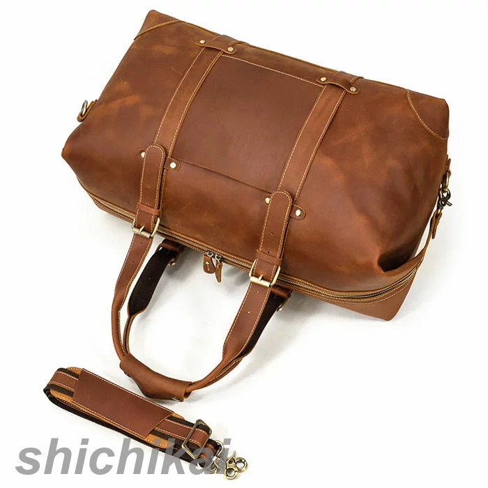 楽天市場】ボストンバッグ 高級本革 男女兼用 光沢 大容量 レザー 旅行