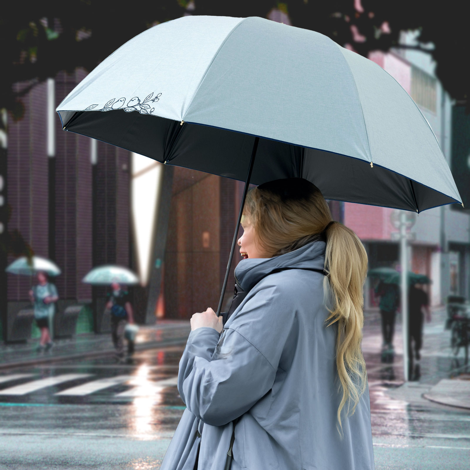 楽天市場】シマエナガ 傘 長傘 レディース かわいい 軽い 晴雨兼用 UV