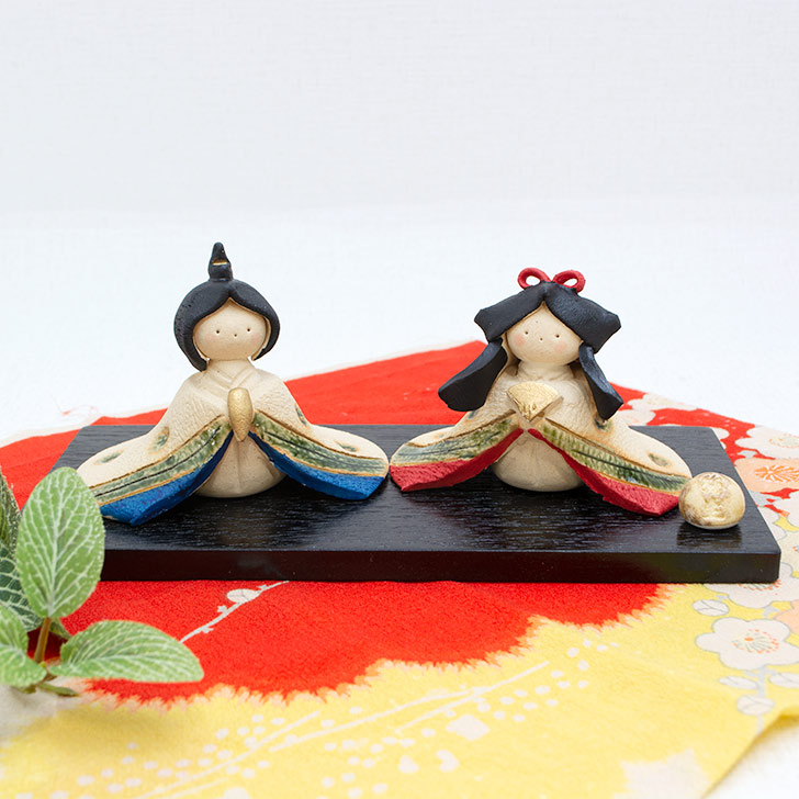 楽天市場】ひな人形 弥生窯 錦彩印花土雛 雛人形置物 陶雛人形 雛の