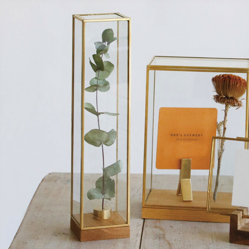 アンティーク ガラスケース ディスプレイシェルフ 真鍮 ケーキスタンド