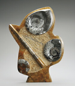 オルソセラスの化石のオブジェ