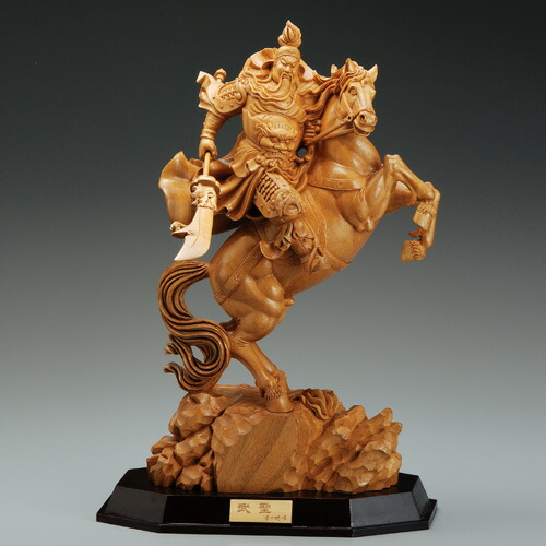 関羽の木彫り彫刻