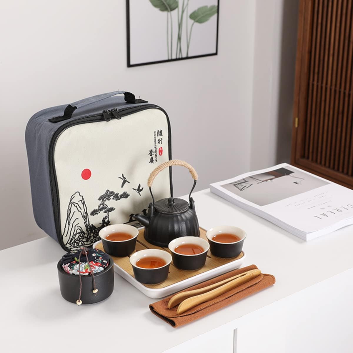 人気，安い 錫製 錫製 茶器セット 茶入れ 茶溢し 茶托 在銘