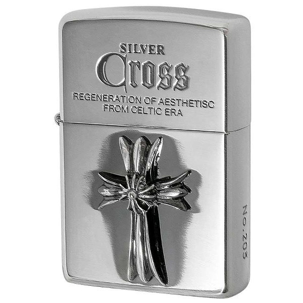 楽天市場】ZIPPO ジッポー ライター シルバー クロスメタル貼り