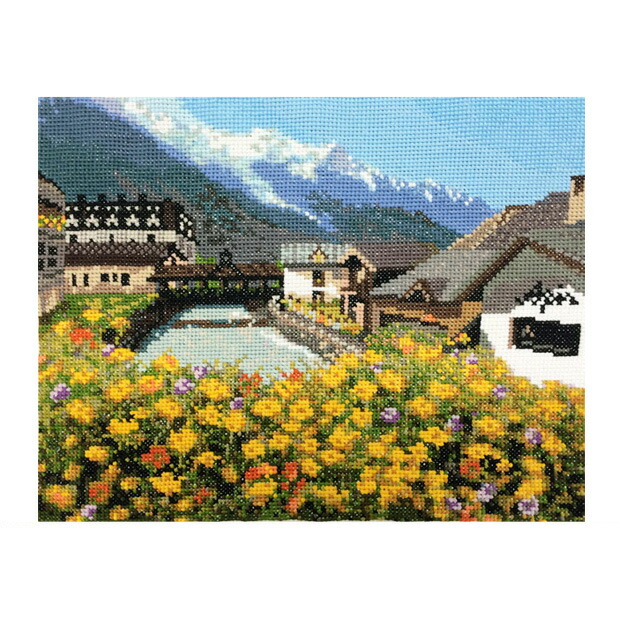 フランス 蚤の市 イニシャル刺繍 コットン クロス 12枚セット フランス