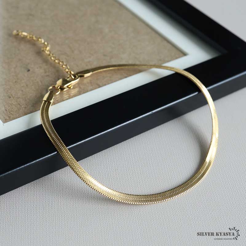 楽天市場】ステンレス 18KGP スネークチェーン アンクレット チェーン