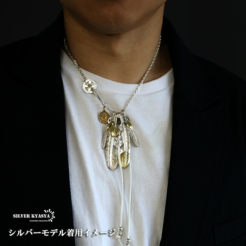 銀器 宮本商行シルバークリップ 羽フェザー ゴールド M.SILVER刻印