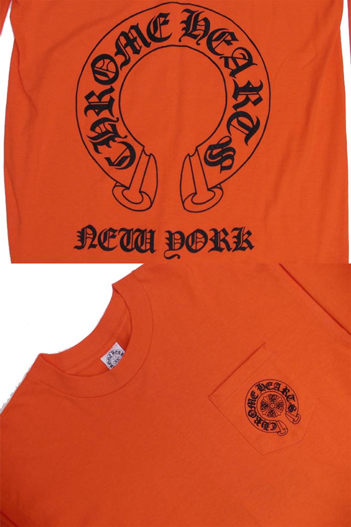 楽天市場】クロムハーツ ロングTシャツ ニューヨーク限定 オレンジ L