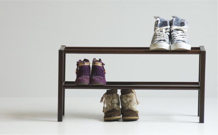 楽天市場】日本製 「木製シューズラック（4段）」 シューズボックス