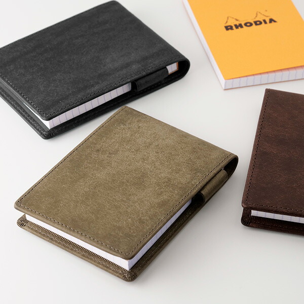 楽天市場】PB RHODIAメモカバーNo.11 本革 イタリアンレザー メモ帳