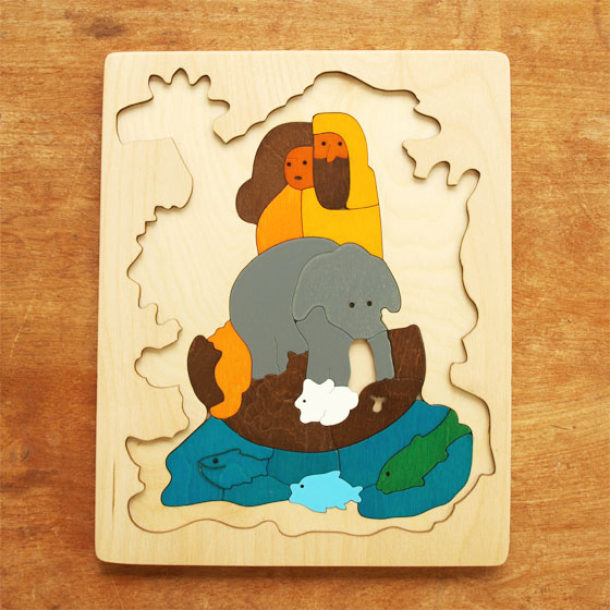 ジョージラックパズル 希少なアンティーク品 動物テーマ 木製パズル7