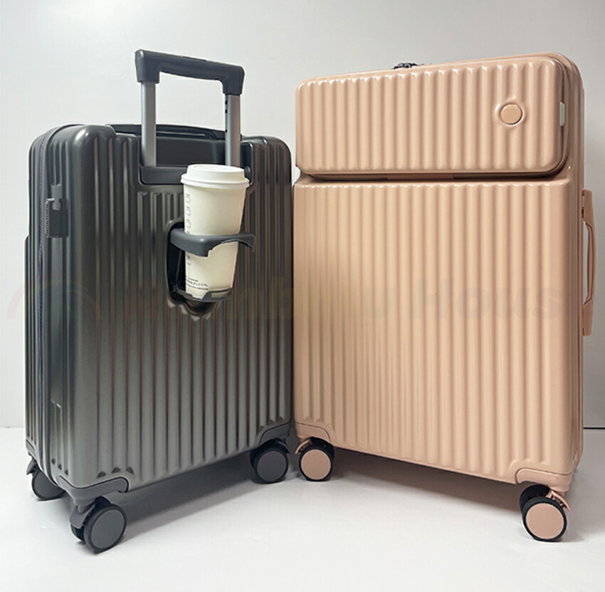 楽天市場】スーツケース フロントオープン 多機能 機内持ち込み 前開き