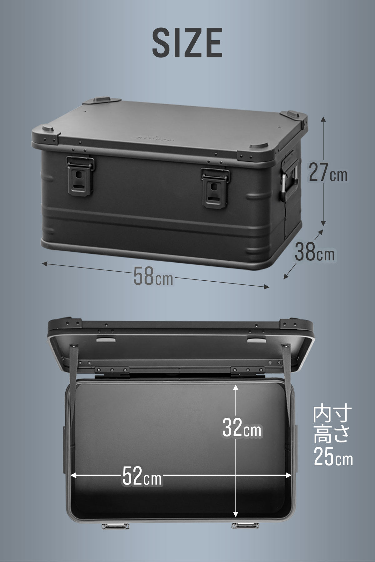 ROCKBROOKブラント アルミコンテナ蓋ありセット アルミ コンテナ